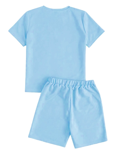 x2o Kids Printed Pure Cotton T-shirt With Shorts - Image 3