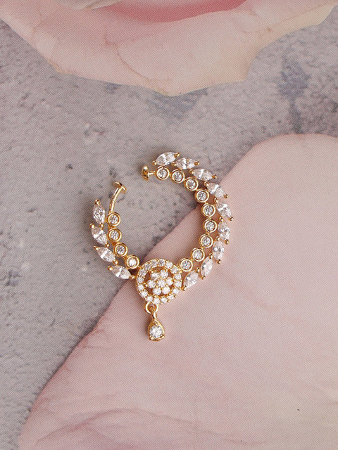 Mali Fionna Gold-Plated Cubic Zirconia Septum Nosepin