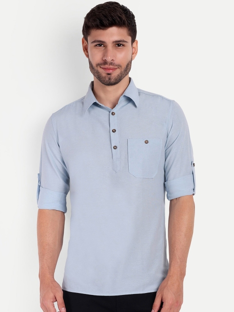 Springberry Men Thread Work Handloom Pathani Kurta