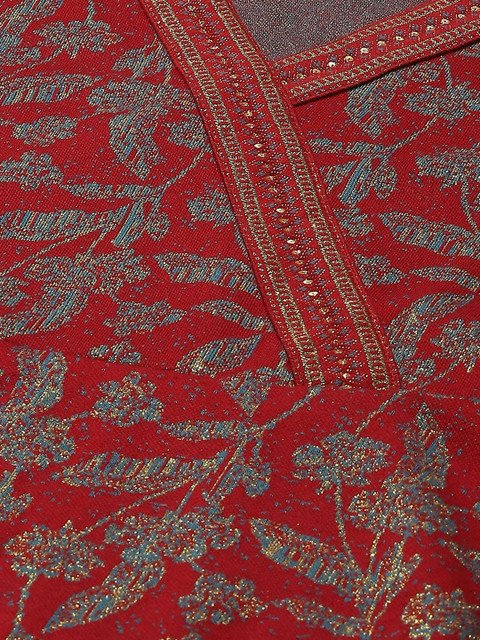 Rangriti V Neck Long Sleeves Floral Print Midi Dress - Image 2