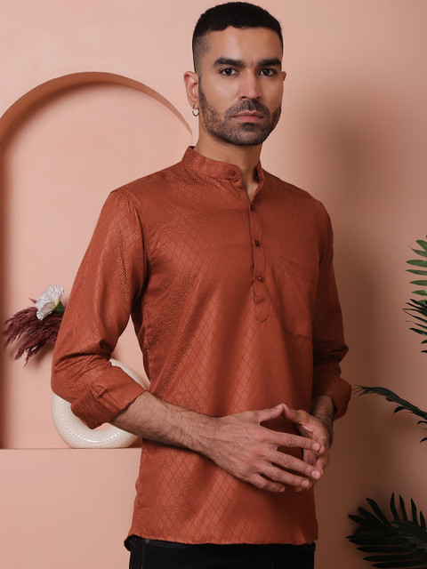 Jompers Men Cotton Woven Design Self design Kurta - Image 3