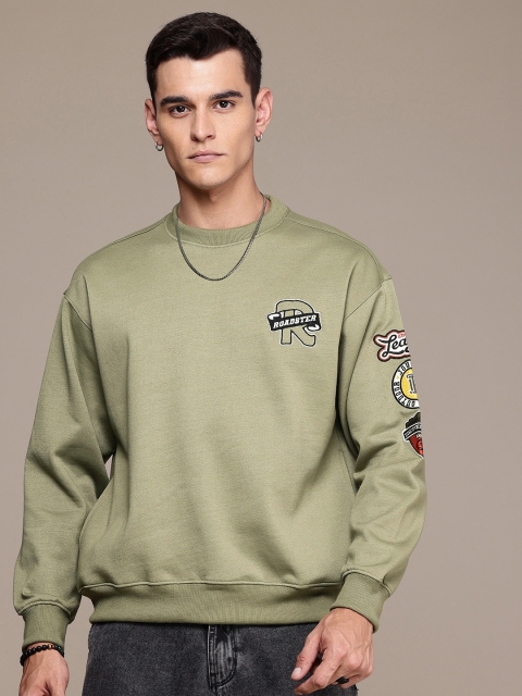 The Roadster Life Co. Applique Detailed Relaxed Fit Sweatshirts - Image 3