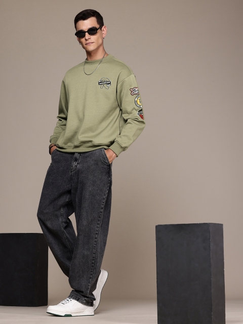 The Roadster Life Co. Applique Detailed Relaxed Fit Sweatshirts - Image 5