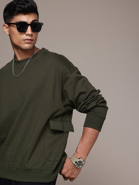 The Roadster Life Co. Oversized Fit Typography Printed Sweatshirt