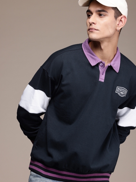 The Roadster Life Co. Shirt Collar Oversized Fit Sweatshirt