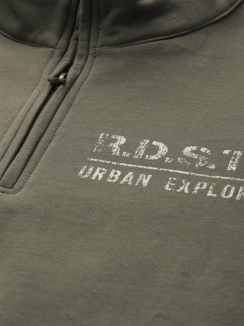 The Roadster Life Co. Typography Printed Mock Collar Sweatshirt - Image 2