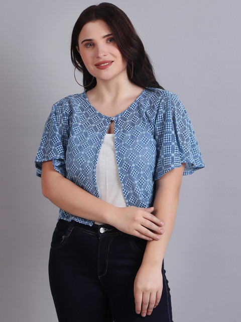 Dressitude Women Crop Button Shrug