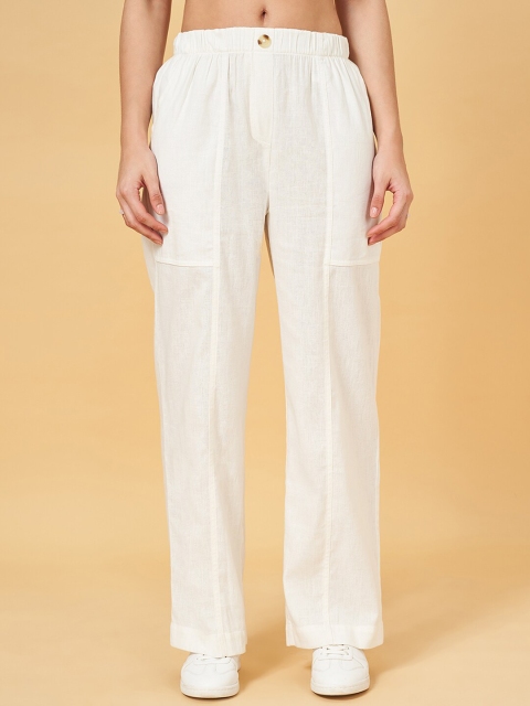 Honey by Pantaloons Women High-Rise Trousers
