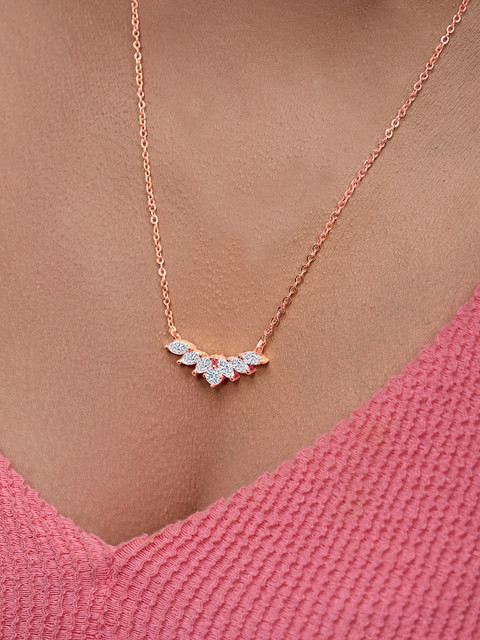 MINUTIAE Brass Rose Gold-Plated Handcrafted Necklace