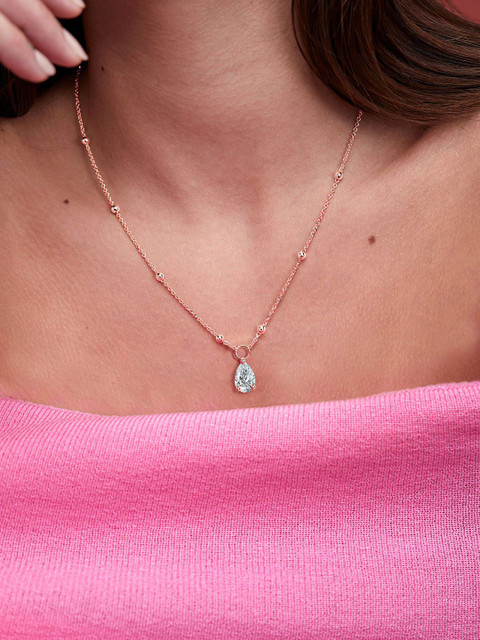 MINUTIAE Brass Rose Gold-Plated Necklace