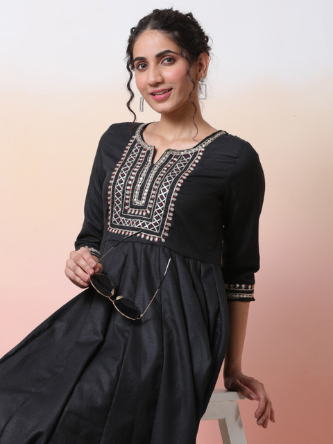 Sangria Women Ethnic Motif-Gotta Patti Cotton Anarkali Kurta - Image 6