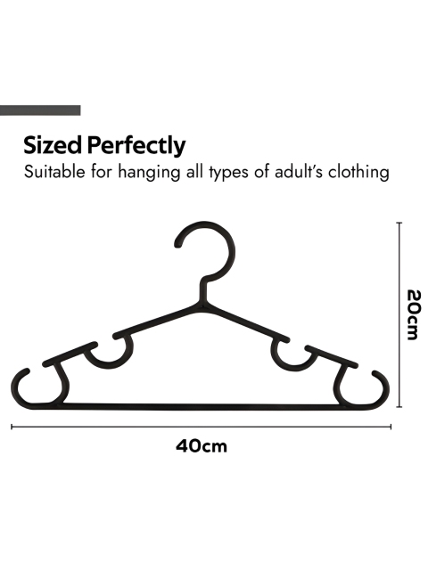 Kuber Industries 40 Pieces Black Bar Hangers - Image 4