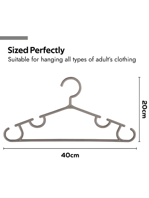 Kuber Industries 40 Pieces Grey & White Bar Hangers - Image 4