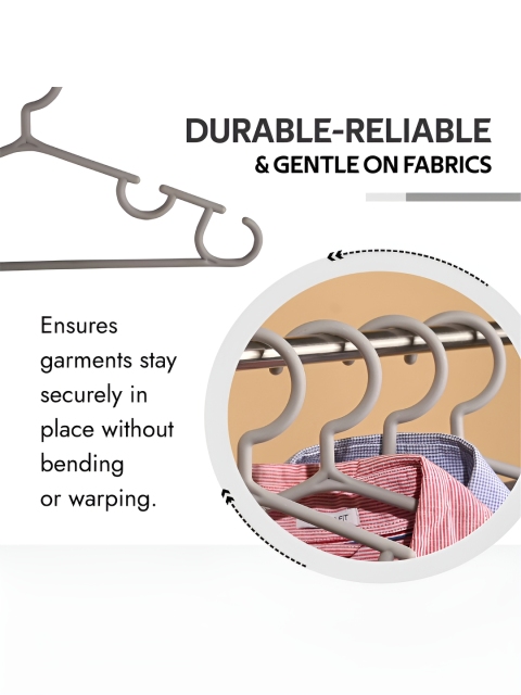 Kuber Industries 40 Pieces Grey & White Bar Hangers - Image 3