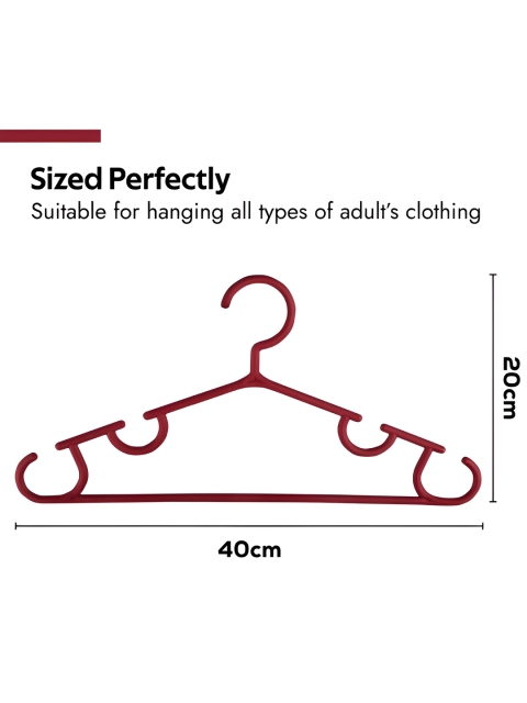 Kuber Industries 30Pcs Maroon Bar Hangers - Image 4
