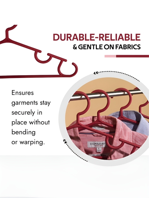 Kuber Industries 30Pcs Maroon Bar Hangers - Image 3