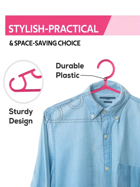 Kuber Industries 20 Pieces Pink & Sky Blue Bar Hangers - Image 5