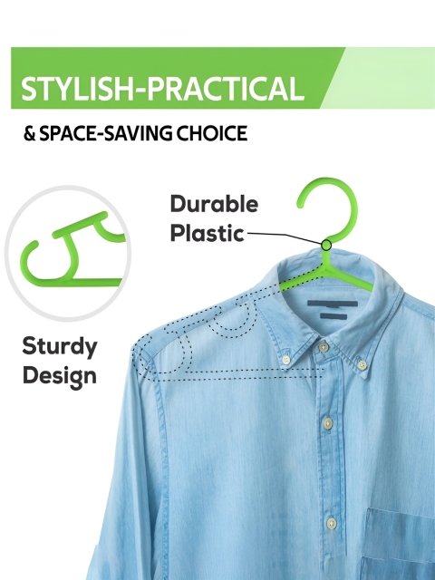 Kuber Industries 30 Pieces Green Bar Hangers - Image 5