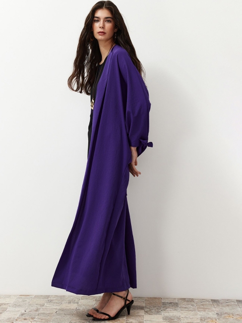 Trendyol Women Solid Longline Open Front Jacket - Image 4