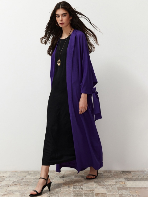 Trendyol Women Solid Longline Open Front Jacket - Image 6