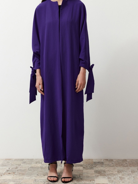 Trendyol Women Solid Longline Open Front Jacket - Image 7