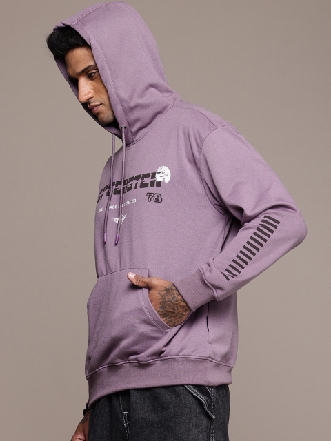 The Roadster Life Co. Typography Printed Relaxed Fit Hooded Pullover Sweatshirt - Image 3