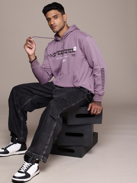 The Roadster Life Co. Typography Printed Relaxed Fit Hooded Pullover Sweatshirt - Image 5