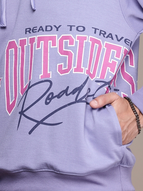 The Roadster Life Co. Typography Printed Hooded Relaxed Fit Sweatshirt - Image 6