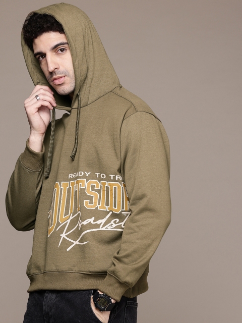 The Roadster Life Co. Typography Printed Hooded Relaxed Fit Sweatshirt - Image 3