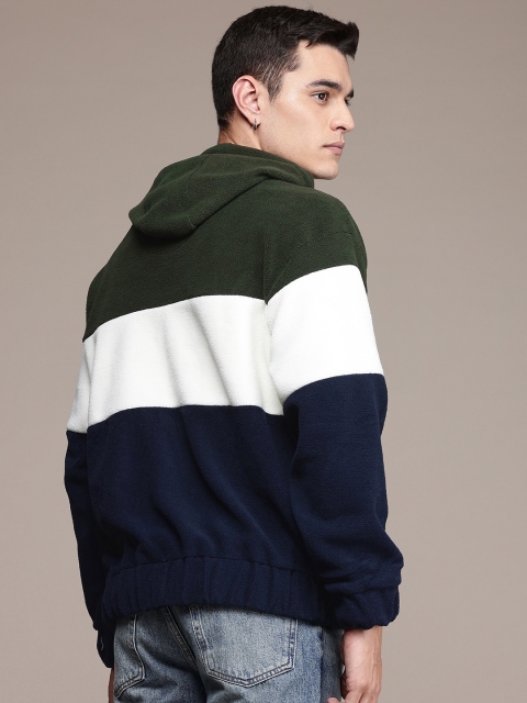 The Roadster Life Co. Colourblocked Hooded Fuzzy Sweatshirt - Image 4