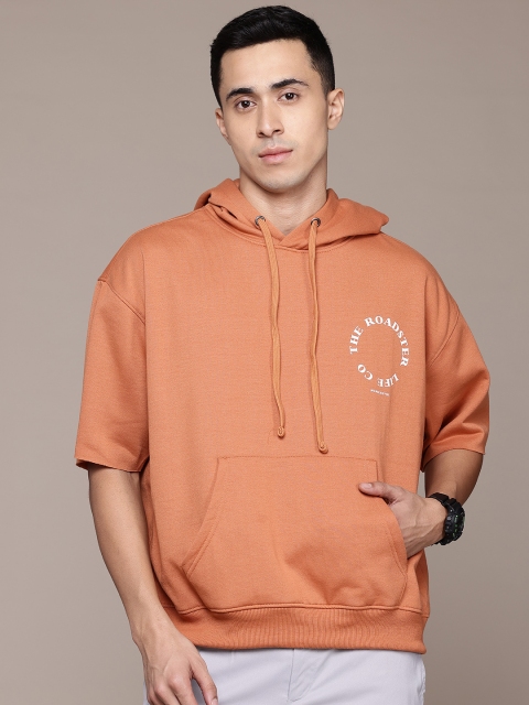 The Roadster Lifestyle Co. Embossed Print Relaxed Fit Hooded Sweatshirt - Image 3