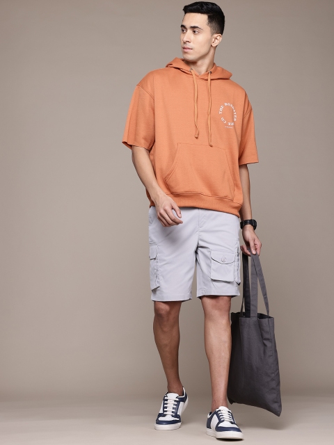 The Roadster Lifestyle Co. Embossed Print Relaxed Fit Hooded Sweatshirt - Image 5