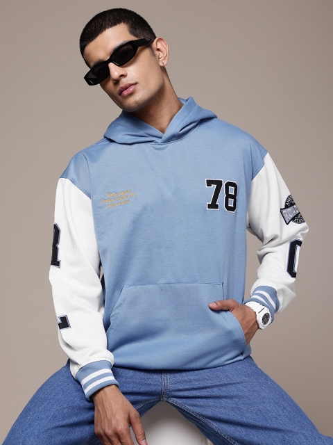 The Roadster Lifestyle Co. Printed Hooded Relaxed Sweatshirt