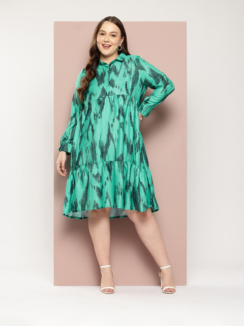 Sztori Plus-Size Printed Shirt Midi Dress - Image 3