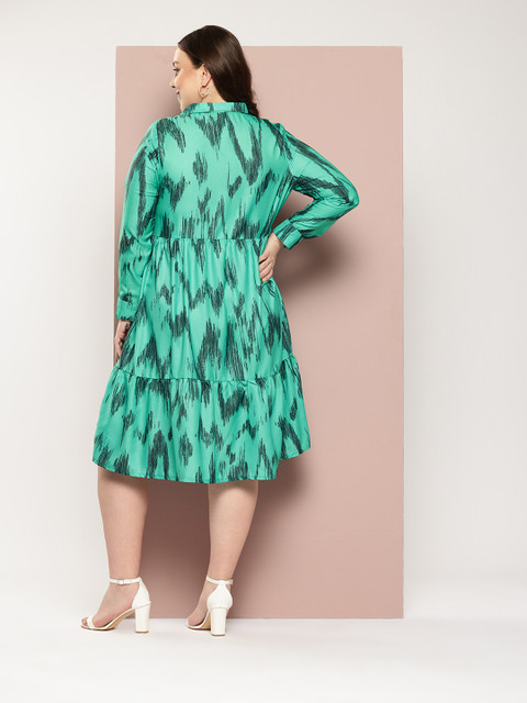 Sztori Plus-Size Printed Shirt Midi Dress - Image 5