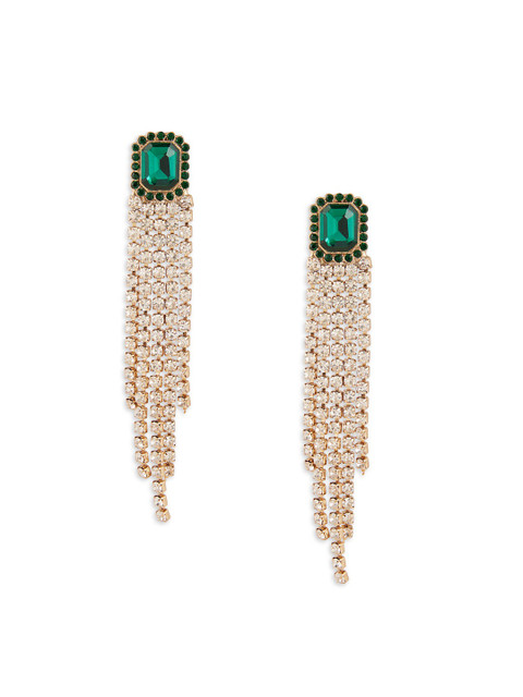Zaveri Pearls Gold-Plated Contemporary Drop Earrings - Image 3