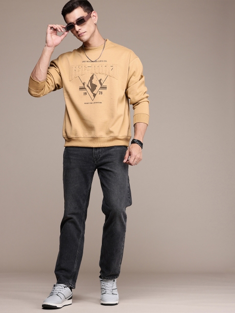 The Roadster Life Co. Brand Logo Printed Embroidered Relaxed Fit Sweatshirt - Image 5
