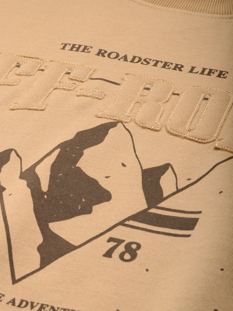The Roadster Life Co. Brand Logo Printed Embroidered Relaxed Fit Sweatshirt - Image 2