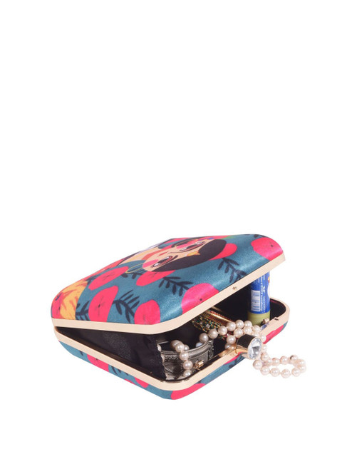 Anouk Pink Graphic Printed Box Clutch - Image 7