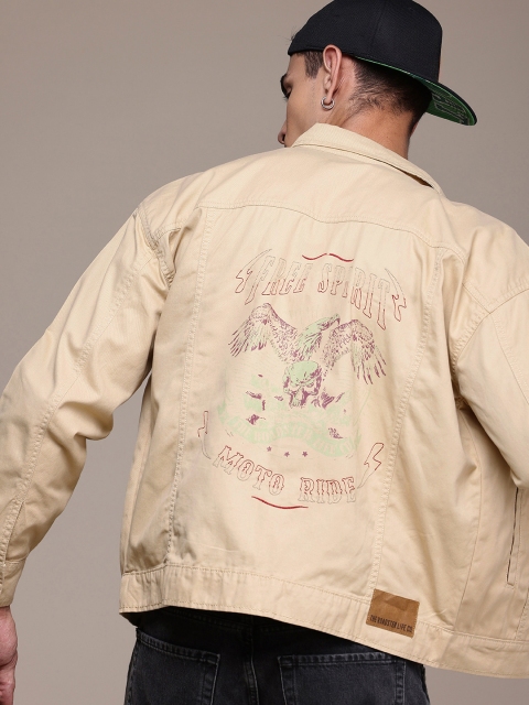The Roadster Life Co. Relaxed Fit Graphic Printed Pure Cotton Tailored Jacket