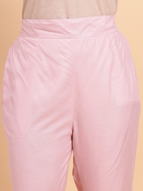 Bani Women Plus Size Geometric Printed Lace Detail Flared Sleeves Top With Trouser - Image 3