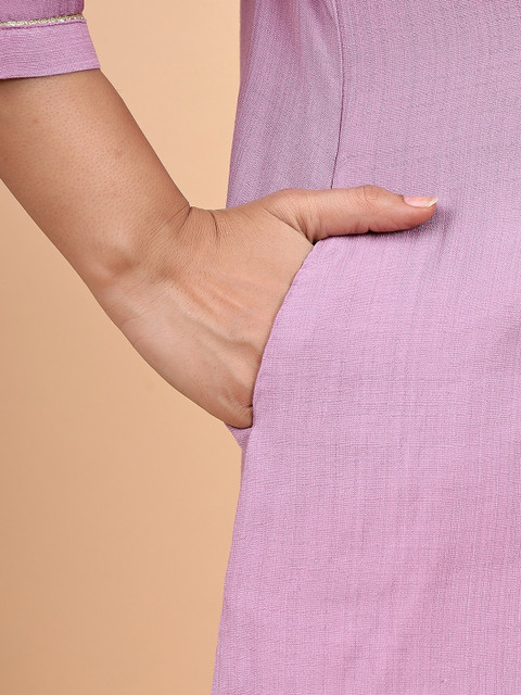 Bani Women Plus Size Embroidered V Neck Tunic With Trouser Co-Ords - Image 7