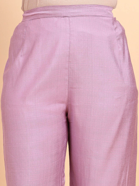 Bani Women Plus Size Embroidered V Neck Tunic With Trouser Co-Ords - Image 3