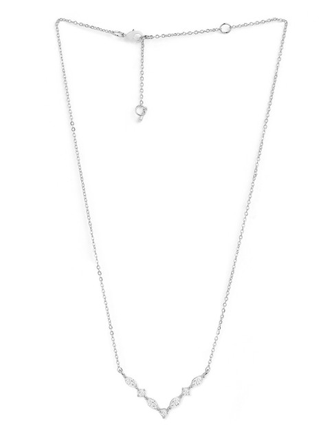 MINUTIAE Silver-Plated Stones-Studded Necklace - Image 3