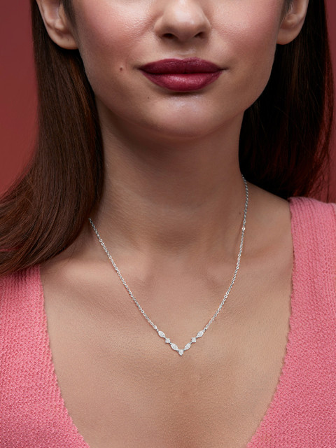 MINUTIAE Silver-Plated Stones-Studded Necklace - Image 5