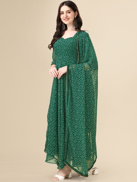 PMD Fashion Sweetheart Neck Gotta Patti Georgette Anarkali Kurta With Dupatta - Image 3