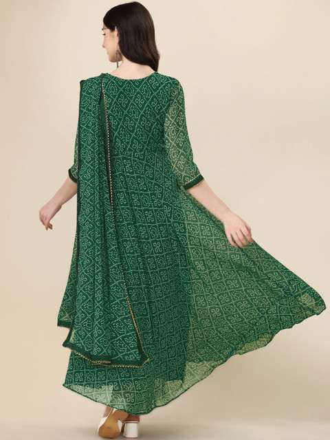 PMD Fashion Sweetheart Neck Gotta Patti Georgette Anarkali Kurta With Dupatta - Image 4