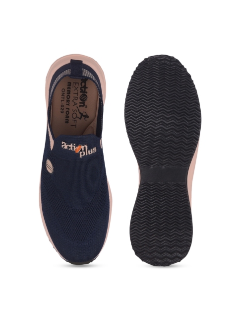 Action EVA Flotter Women Textured Round Toe Comfort Insole Mesh Slip-On Sneakers - Image 6