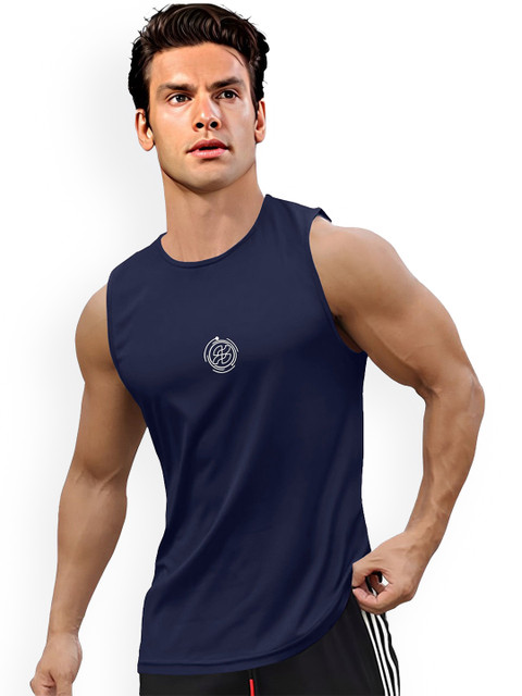 AUSK Printed Round Neck Sleeveless Gym Innerwear Vests AUSK0751