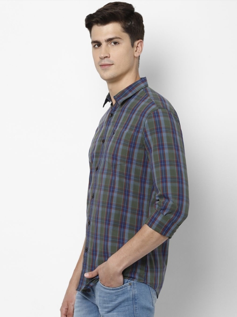 Allen Solly Tartan Checked Opaque Cotton Custom Fit Shirt - Image 3